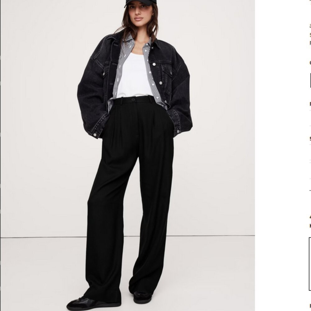 The Soho Wide-Leg Pant in Drapey Twill